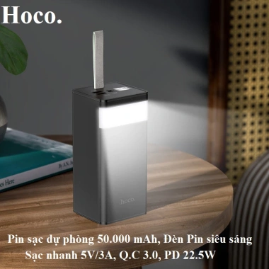 Sạc dự phòng Hoco J86A 30.000-60.000mAh 4 cổng sạc nhanh 22,5W, chỉ 329.000₫