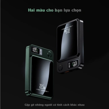 Sạc dự phòng hút nam châm 22.5W siêu mỏng, sạc nhanh 20.000/30.000mAh không dây 7