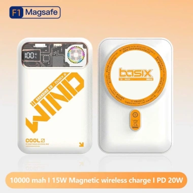 Sạc Dự Phòng Không Dây 10.000mAh + Quạt Tản Nhiệt, Sạc Siêu Nhanh, Kèm Cáp Dự Phòng - Giá 329k