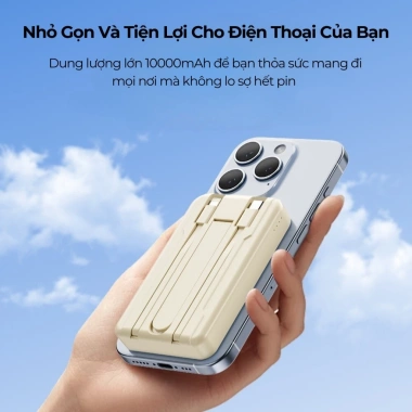 Sạc dự phòng không dây 10W nhanh, công suất 3.000mAh, giá chỉ 199.000₫ giảm mạnh từ 256.710₫ 3
