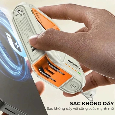 Sạc Dự Phòng Không Dây 22,5W 20.000mAh - Sạc Nhanh, Củ Sạc Công Suất Cao, Bảo Hành 12 Tháng, Giá 395.000 VND 8
