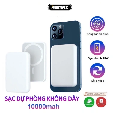 Sạc dự phòng không dây từ tính 10.000mAh Remax RPP-65 chính hãng - Giá 429.000₫