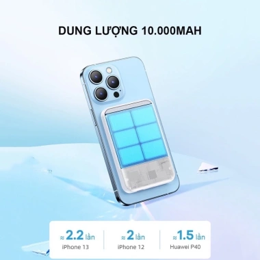 Sạc dự phòng không dây từ tính 10.000mAh Remax RPP-65 chính hãng - Giá 429.000₫ 6 Sạc dự phòng không dây từ tính 10.000mAh Remax RPP-65 chính hãng - Giá 429.000₫ 6