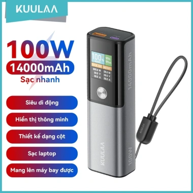 Sạc dự phòng KUULAA 100W 14.000mAh cho laptop, 2 cổng đa thiết bị - Giá chỉ 849.000₫