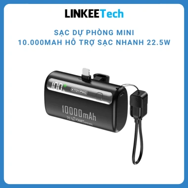 Sạc dự phòng mini 10.000mAh nhỏ gọn, cắm trực tiếp, sạc nhanh 22.5W - Giá ưu đãi 259.000đ