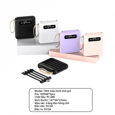 Sạc dự phòng mini 10.000mAh siêu mỏng, dây sạc nhanh, cầm tay, chỉ 278.000₫ 3