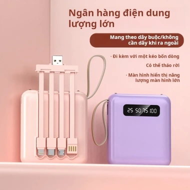 Sạc dự phòng mini 10.000mAh siêu mỏng, dây sạc nhanh, cầm tay, chỉ 278.000₫ 8