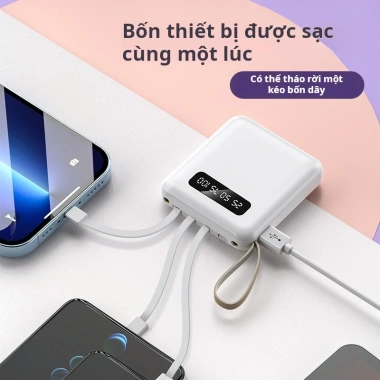 Sạc dự phòng mini 10.000mAh siêu mỏng, dây sạc nhanh, cầm tay, chỉ 278.000₫ 9