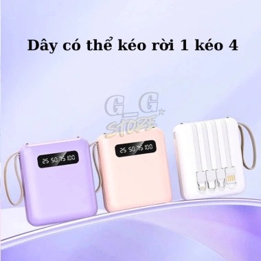 Sạc Dự Phòng Mini 20.000mAh 4 Cổng, Sạc Nhanh 30W - Giá 169k Từ GGStore 8 Sạc Dự Phòng Mini 20.000mAh 4 Cổng, Sạc Nhanh 30W - Giá 169k Từ GGStore 8