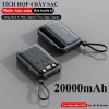 Sạc dự phòng mini 20.000mAh sạc nhanh, kèm 4 dây tiện dụng - Giá chỉ 259.000₫ 3