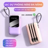 Sạc dự phòng mini đa năng 3 cổng 10.000‑20.000mAh, LED hiển thị pin, 12W và đèn pin – Giá chỉ 159.900₫