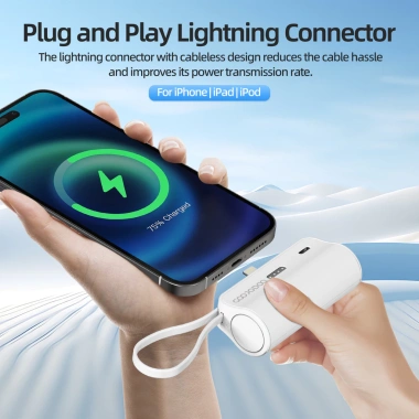 Sạc dự phòng mini GOOJODOQ 2.024 - Pin không dây, Type-C & Lightning, giá 122.550 VND 2