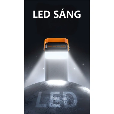Sạc Dự Phòng Năng Lượng Mặt Trời 120W 80.000mAh, 2 Dây Sạc, Đèn LED, Tương Thích Mọi Máy 6