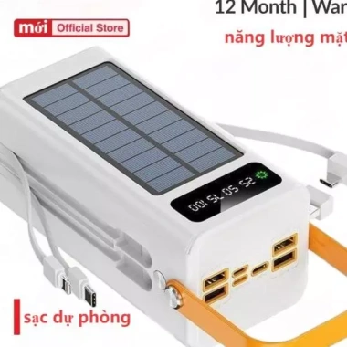 Sạc Dự Phòng Năng Lượng Mặt Trời 90.000mAh - Sạc Nhanh 120W PD20W, Dây Cắm Đa Dụng, Giá Ưu Đãi 368k 8