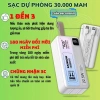 Sạc dự phòng nhanh 20.000mAh tích hợp 2 dây sạc, đèn LED hiển thị dung lượng - Giá chỉ 189.000₫