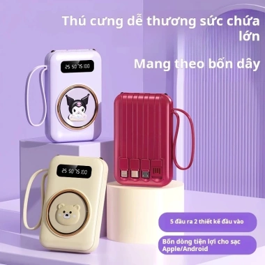 Sạc Dự Phòng Nhanh 4 Cổng Dung Lượng Cao - Sạc Pin Tiện Lợi, Giá 129.999 VND 9