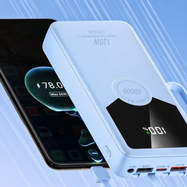 Sạc dự phòng PD120W 50.000-80.000mAh màn hình LED tích hợp, siêu mạnh, giá 215.000₫