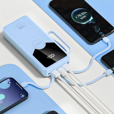 Sạc dự phòng PD120W 50.000-80.000mAh màn hình LED tích hợp, siêu mạnh, giá 215.000₫