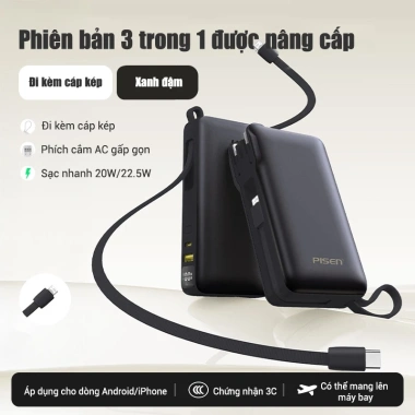 Sạc dự phòng PISEN QUICK 20-22.5W High Power - Sạc nhanh, chuẩn CCC, giá chỉ 717.000₫ 3