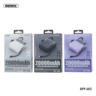 Sạc dự phòng REMAX 20.000mAh & 10.000mAh sạc nhanh 22.5W PD/QC, kèm 2 cáp Type‑C Lining – Chuẩn CCC, giá 448.000₫ 7