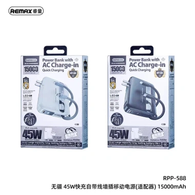 Sạc Dự Phòng Remax RPP-588 15.000mAh Input 220V Chính hãng BH 12 tháng - 1.15tr 2 Sạc Dự Phòng Remax RPP-588 15.000mAh Input 220V Chính hãng BH 12 tháng - 1.15tr 2