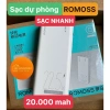 Sạc dự phòng Romoss 20.000mAh chính hãng chuẩn 3C, hỗ trợ máy bay, đa cổng, sạc nhanh 22.5W - Giá 355.000đ