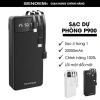 Sạc Dự Phòng Sendem P900 20.000mAh, Cáp tích hợp, LED báo phần trăm Pin, Giá 258.000 VND