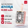 Sạc dự phòng SHIRA 10.000mAh tích hợp 3 cáp sạc nhanh, nhỏ gọn, mặt gấu dễ thương – Giá ưu đãi 319.000₫