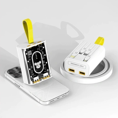 Sạc dự phòng SHIRA 10.000mAh tích hợp 3 cáp sạc nhanh, nhỏ gọn, mặt gấu dễ thương – Giá ưu đãi 319.000₫ 4 Sạc dự phòng SHIRA 10.000mAh tích hợp 3 cáp sạc nhanh, nhỏ gọn, mặt gấu dễ thương – Giá ưu đãi 319.000₫ 4