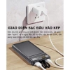Sạc Dự Phòng Suốt 30.000mAh - Cổng Nhanh 22.5W & PD 20W, LED Đèn, Kèm 2 Đầu Sạc 5