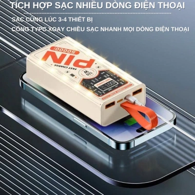 Sạc dự phòng T90 50.000mAh 120W PD nhanh, LED thông minh, 4 đầu đa năng - 316.000₫ 4 Sạc dự phòng T90 50.000mAh 120W PD nhanh, LED thông minh, 4 đầu đa năng - 316.000₫ 4
