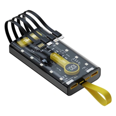 Sạc dự phòng trong suốt 30.000mAh - 4 cổng sạc nhanh 25W và PD 120W, đầu dây cực bền 2