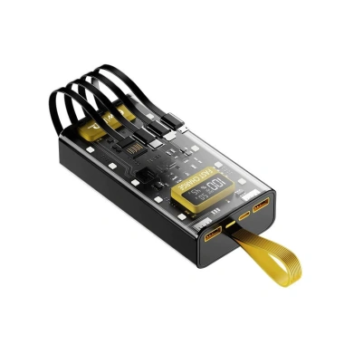 Sạc Dự Phòng Trong Suốt 30.000mAh Sạc Nhanh PD 22.5W - 4 Cáp & 10 Đèn LED, Giá 155k 9