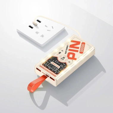 Sạc dự phòng trong suốt 30/50.000mAh PD20W sạc nhanh 4 dây tích hợp đèn LED 275.000đ 3