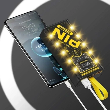 Sạc dự phòng trong suốt 30/50.000mAh PD20W sạc nhanh 4 dây tích hợp đèn LED 275.000đ 6