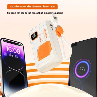 Sạc Dự Phòng VICTORY 10.000/20.000mAh - 22.5W, 15W không dây, đầu AC, 316.000 VND 4