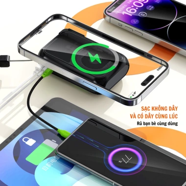 Sạc Dự Phòng VICTORY 10.000/20.000mAh - 22.5W, 15W không dây, đầu AC, 316.000 VND 6