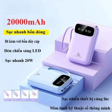 Sạc dự phòng X279 20.000mAh siêu nhanh, thiết kế nhỏ gọn, giá ưu đãi 89.000đ