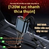 Sạc nhanh 120W cáp thu vào - Bộ sạc ô tô kéo 4, màn hình kỹ thuật số đa chức năng 4