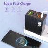 Sạc Nhanh 120W Đa Cổng 2USB+3Type‑C, 5 Cổng, EU/Mỹ/UK, Cắm Tường Du Lịch 3