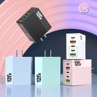 Sạc Nhanh 120W Đa Cổng 2USB+3Type‑C, 5 Cổng, EU/Mỹ/UK, Cắm Tường Du Lịch 8 Sạc Nhanh 120W Đa Cổng 2USB+3Type‑C, 5 Cổng, EU/Mỹ/UK, Cắm Tường Du Lịch 8
