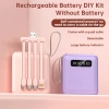 Sạc Nhanh 20.000mAh Đa Cổng 4 Cáp Kèm - Pin Dự Phòng Hỗ Trợ Nhiều Thiết Bị
