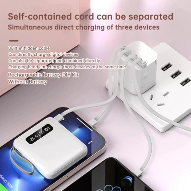 Sạc Nhanh 20.000mAh Đa Cổng 4 Cáp Kèm - Pin Dự Phòng Hỗ Trợ Nhiều Thiết Bị 4