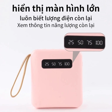 Sạc Nhanh 20.000mAh Đa Cổng 4 Cáp Kèm - Pin Dự Phòng Hỗ Trợ Nhiều Thiết Bị 7