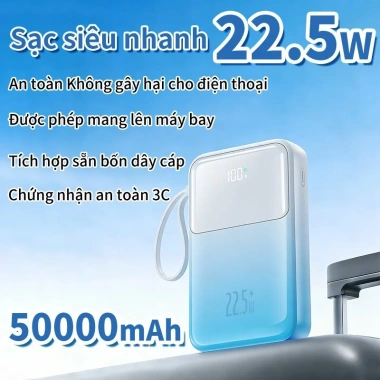 Sạc nhanh 22.5W Power Bank 50.000mAh – Thiết kế đẹp, lõi mạnh, tương thích mọi điện thoại 3