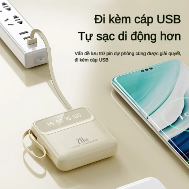 Sạc Nhanh 22W Dung Lượng 20.000mAh - Sạc Đầy Điện Thoại Nhanh Chóng, Giá Ưu Đãi 104k