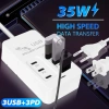 Sạc Nhanh 35W USB Type-C Hub 6 Cổng PD - Đa Dụng Cho Văn Phòng Gia Đình Du Lịch Hỗ Trợ US EU