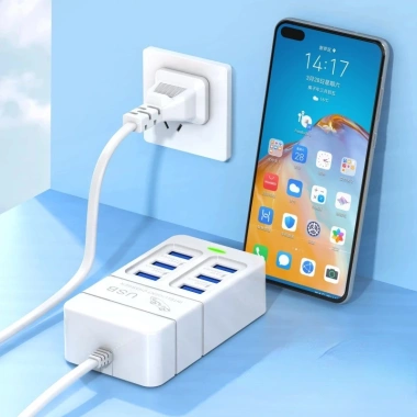 Sạc Nhanh 35W USB Type-C Hub 6 Cổng PD - Đa Dụng Cho Văn Phòng Gia Đình Du Lịch Hỗ Trợ US EU 2 Sạc Nhanh 35W USB Type-C Hub 6 Cổng PD - Đa Dụng Cho Văn Phòng Gia Đình Du Lịch Hỗ Trợ US EU 2