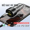 Sạc nhanh 56W USB-C & USB-A cổng kép cho xe hơi, tương thích đa dạng điện thoại - Giá 136.791₫