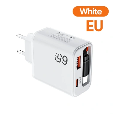 Sạc Nhanh 65W USB C QC3.0 3 trong 1 kèm Cáp Type C cho Laptop, Tablet - Giá 210.340₫ 9 Sạc Nhanh 65W USB C QC3.0 3 trong 1 kèm Cáp Type C cho Laptop, Tablet - Giá 210.340₫ 9
